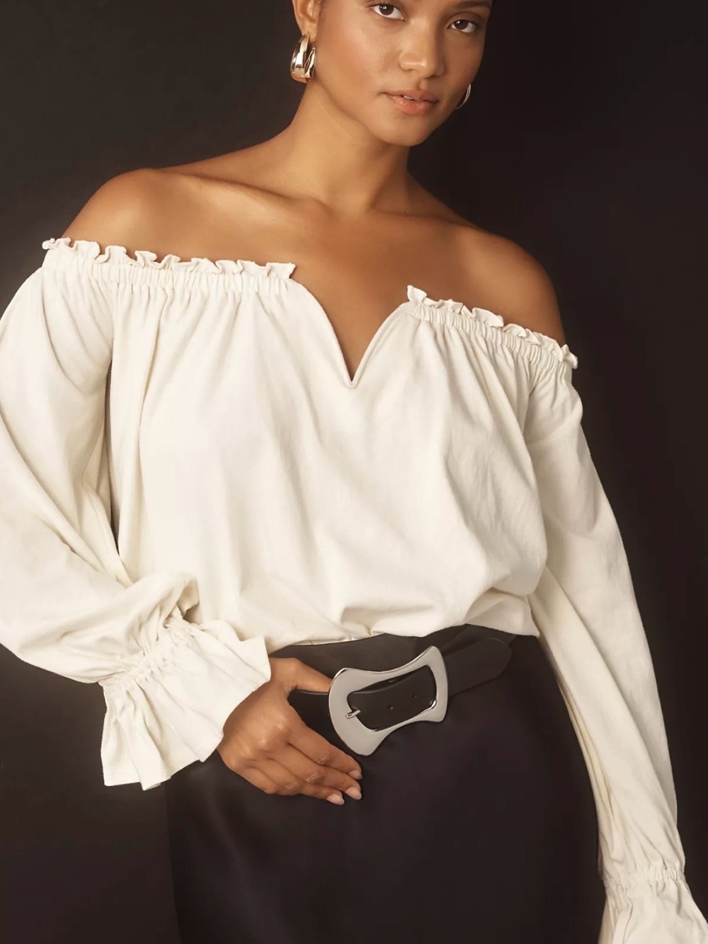 NWT Anthropologie Off-Shoulder Swing Blouse
Women’s Size: S